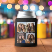 4フォトコラージュ – 背景色を変更できる 缶クーラー