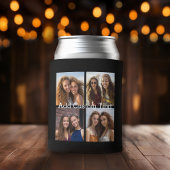 4フォトコラージュ – 背景色を変更できる 缶クーラー