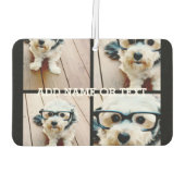 4フォトコラージュ – 背景色を選択 カーエアーフレッシュナー (裏面)