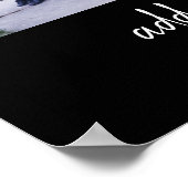 4フォトコラージュ – 黒の色を変更できる ポスター (角)