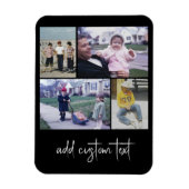 4フォトコラージュ – 黒の色を変更できる マグネット (縦)