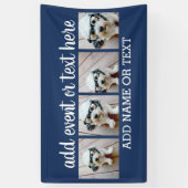 4フォトコラージュ、2行の文字-パーティー 横断幕 (縦)