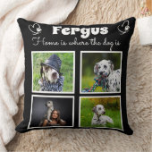 4フォトコラージュ – petカスタマイズファミリメモリ クッション (ブランケット)
