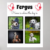 4フォトコラージュ – petカスタマイズファミリメモリ ポスター (正面)