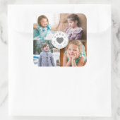 4フォトコラージュDaddy We Love You Father's Day スクエアシール (バッグ)