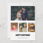 4フォトコラージュHappy Everything Family シーズンカード (正面)