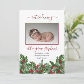 4フォトコラージョーホリー |ベリーガール誕生アナウンチ 案内状 (スタンド正面)