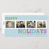 4フォトシックなフロストクリスマス シーズンカード (正面/裏面)