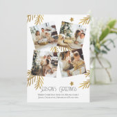 4フォトシーズンのグリーティングクリスマステンプレート シーズンカード (スタンド正面)