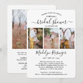 4フォトスクリプトバーチャル長距離ブライダルシャワー 招待状