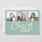 4フォトスクリプモダント卒業パーティー 招待状 (裏面)