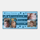 4フォトステイ前向きブルーデスクマット デスクマット (正面)