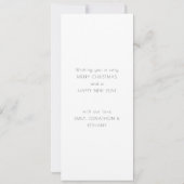 4フォトストリップベビー初めてのクリスマスホリデーカード セーブザデート (裏面)