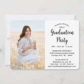 4フォトスモダンクリプトエレガント卒業パーティー 招待状 (裏面)