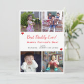 4フォトダディ最高のーエバーファーズデイホリデーカード シーズンカード (スタンド正面)