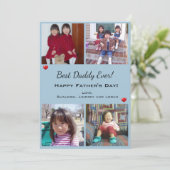 4フォトダディ最高のーエバーファーズデイホリデーカード シーズンカード (スタンド正面)