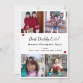 4フォトダディ最高のー・ファーザーズ・デイ シーズンカード (正面)