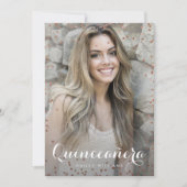 4フォトトレンディーピンクキンセニェラスイート15パーティー 招待状 (正面)