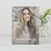 4フォトトレンディーピンクキンセニェラスイート15パーティー 招待状 (スタンド正面)