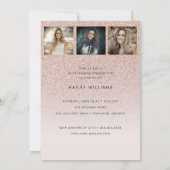 4フォトトレンディーピンクキンセニェラスイート15パーティー 招待状 (裏面)