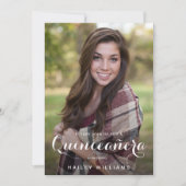 4フォトトレンディーピンクキンセニェラ誕生日パーティー 招待状 (正面)