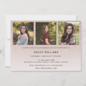 4フォトトレンディーピンクシック甘い16パーティー 招待状 (裏面)