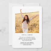 4フォトドライブバイサプライズバースデーパーティーパレード 招待状 (裏面)