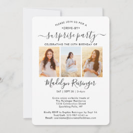 4フォトドライブバイサプライズバースデーパーティーパレード 招待状