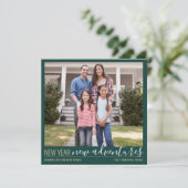 4フォトニューイヤー新しいアドベンチャーグリーンモダン金ゴールド シーズンカード (スタンド正面)