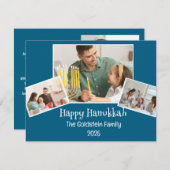 4フォトハヌッカファミリーホリデーカード シーズンカード (正面/裏面)