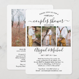 4フォトバーチャルカップルブライダルシャワーbyメール 招待状