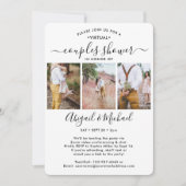 4フォトバーチャルカップルブライダルシャワーbyメール 招待状 (正面)