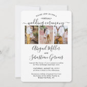 4フォトバーチャル結婚のライブストリーム長距離 招待状 (正面)