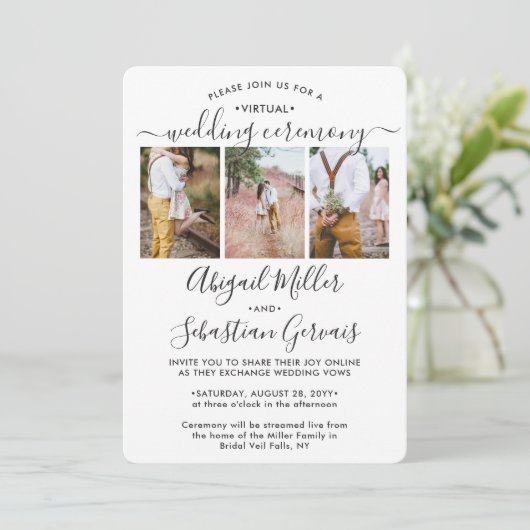 4フォトバーチャル結婚のライブストリーム長距離 招待状 (スタンド正面)