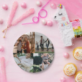 4フォトパーソナライズされたカスタムコラージュ ペーパープレート (パーティー)