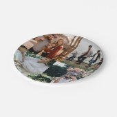 4フォトパーソナライズされたカスタムコラージュ ペーパープレート (アングル)