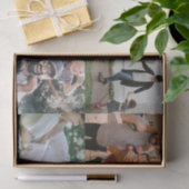 4フォトパーソナライズされたカスタムコラージュ 薄葉紙 (ギフト)