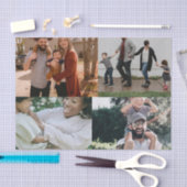 4フォトパーソナライズされたカスタムコラージュ 薄葉紙 (クラフト)