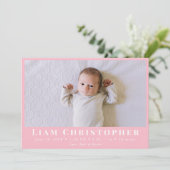 4フォトピモダンッミニマルクシンプルベビー誕生 案内状 (スタンド正面)