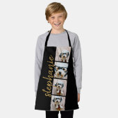 4フォトフィルムストリップのコラージュのスクリプト名ブラック エプロン (着用した状態)
