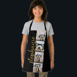 4フォトフィルムストリップのコラージュのスクリプト名ブラック エプロン<br><div class="desc">名前の巨大なスクリプトとフィルムストリップレイアウトモダンの写真コラージュ。最大4つの正方形または自撮り電話の写真を使用して、個人的なギフトを作ユニーク成する。または保ヒバの子犬とトレンディーを作ることができる。結果を最高の得るには、アップロード前に四角に切り抜いた写真を使用する。変更をもし行うには、ツークリックルの写真を調整する必要がある。</div>