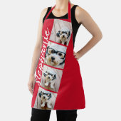 4フォトフィルムストリップのコラージュのスクリプト名赤 エプロン (インサイチュ)