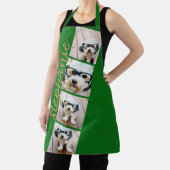 4フォトフィルムストリップのコラージュのスクリプト名（緑） エプロン (インサイチュ)