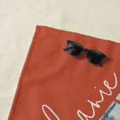 4フォトフィルムストリップ – スクリプト名 – レトロラインアート ビーチタオル (インサイチュ)