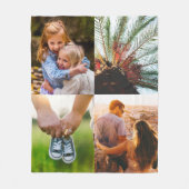 4フォトブランケットエッジプリントテンプレートソフト フリースブランケット (正面)