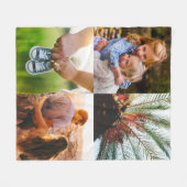 4フォトブランケットエッジプリントテンプレートソフト フリースブランケット (正面(横))