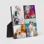 4フォトプラーク(スタンド付き丸い黒テンプレート) フォトプラーク (正面)