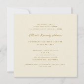 4フォトミニマリストカラースクエア卒業パーティー 招待状 (裏面)