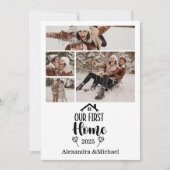 4フォトミニマリストクリスマスファースト・ホーム シーズンカード (正面)