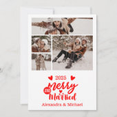 4フォトミニマルメリーリストと結婚した シーズンカード (正面)